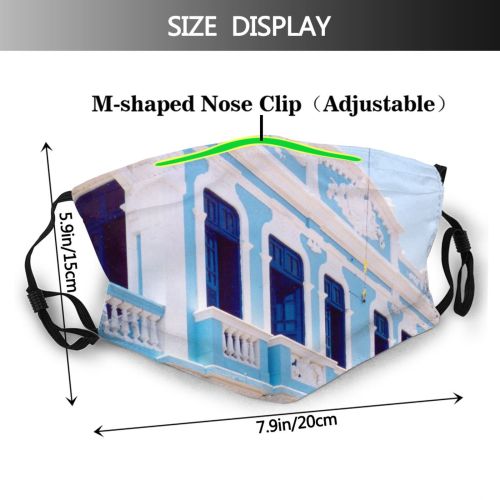 yanfind Metropolis Building Pernambuco Building Work Home Tourism Trip City Light Facade Estate Dust Washable Reusable Filter and Reusable Mouth Warm Windproof Cotton Face