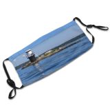 yanfind Lighthouse Tower Calm Sea Sky Ocean Lighthouse Ocean Bird Archipelago Beacon Waterway Dust Washable Reusable Filter and Reusable Mouth Warm Windproof Cotton Face