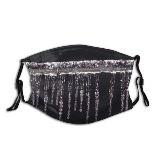 yanfind Icicle Winter Frozen Night Font Ice Ice Light Winter Frost Freezing Icicle Dust Washable Reusable Filter and Reusable Mouth Warm Windproof Cotton Face