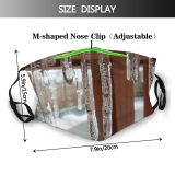 yanfind Property Frozen Macro Icey Ice Ice Wood Winter Freezing Icicle Dust Washable Reusable Filter and Reusable Mouth Warm Windproof Cotton Face