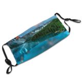 yanfind Ice Lake Amazing Park Calm Daylight Sunset Evening Dawn Mountain Attraction Forest Dust Washable Reusable Filter and Reusable Mouth Warm Windproof Cotton Face