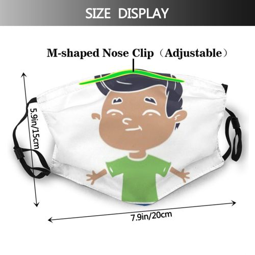 yanfind Free Artwork Cute Friendly Cheerful Doodle Quirky Colour Art Retro Freehand Drawn Dust Washable Reusable Filter and Reusable Mouth Warm Windproof Cotton Face
