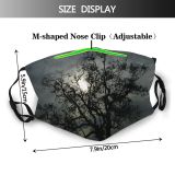 yanfind Cloud Landscape Night Sky Tree Light Tree Branch Atmosphere Natural Atmospheric Sorocaba Dust Washable Reusable Filter and Reusable Mouth Warm Windproof Cotton Face