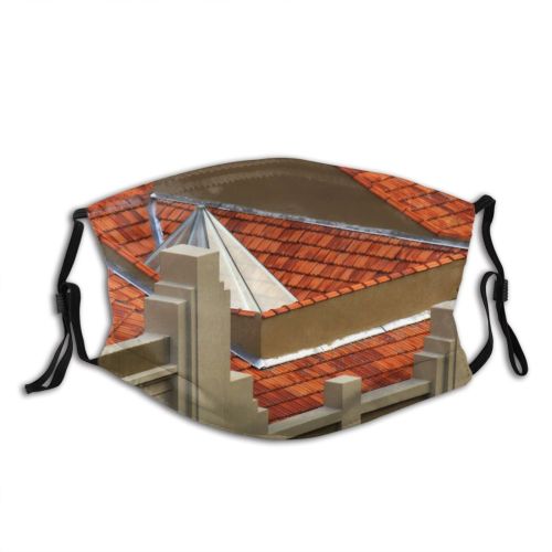 yanfind Whim Brick Home Tile Tack Wire Roof Estate Yellows Roof Window Reds Dust Washable Reusable Filter and Reusable Mouth Warm Windproof Cotton Face