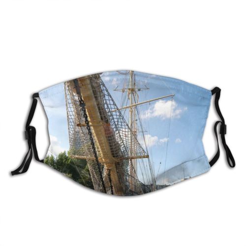 yanfind Tall Adventure Marine Barque Vehicle Prow Boat Sea Sky Rig Ship Nautical Dust Washable Reusable Filter and Reusable Mouth Warm Windproof Cotton Face