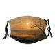 yanfind Lake Sunset Evening Dawn Tuscany River Backlit Scenery Mountains Sun Tree Trees Dust Washable Reusable Filter and Reusable Mouth Warm Windproof Cotton Face