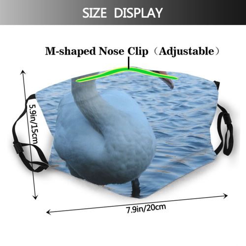 yanfind Neck Geese Vertebrate Duck Swans Lake Bird Bird Waterfowl Ducks Swan Swan Dust Washable Reusable Filter and Reusable Mouth Warm Windproof Cotton Face