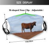 yanfind Family Terrestrial Sky Bovine Bull Pasture Cow Ecoregion Wildlife Calf Cow Goat Dust Washable Reusable Filter and Reusable Mouth Warm Windproof Cotton Face