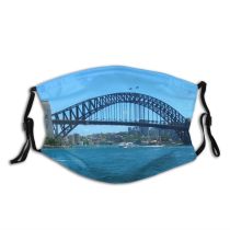 yanfind Fixed Landmark Link Cantilever Arch Arch Sky Skyway Harbour Australia Sydney Steel Dust Washable Reusable Filter and Reusable Mouth Warm Windproof Cotton Face