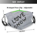 yanfind Number Winter Love Font Snow Dust Washable Reusable Filter and Reusable Mouth Warm Windproof Cotton Face