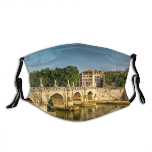 yanfind Humpback Aqueduct Civilization Arch Watercourse Landscape Reflection Pool Classic Ancient River Rome Dust Washable Reusable Filter and Reusable Mouth Warm Windproof Cotton Face
