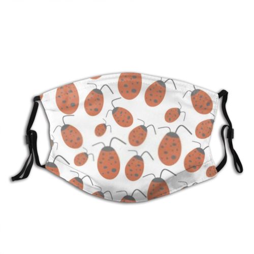 yanfind Cute Insect Seamless Summer Bug Design Beautiful Ladybird Art Decoration Fun Decorative Dust Washable Reusable Filter and Reusable Mouth Warm Windproof Cotton Face