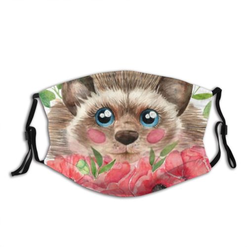 yanfind Isolated Cute Woodland Kid Poppy Vintage Bouquet Baby Design Face Pet Wall Dust Washable Reusable Filter and Reusable Mouth Warm Windproof Cotton Face