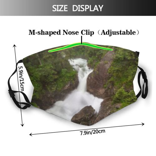 yanfind Canyon Fall Flow Poland Beautiful River Morskie National Forest Hiking Travel Waterfall Dust Washable Reusable Filter and Reusable Mouth Warm Windproof Cotton Face