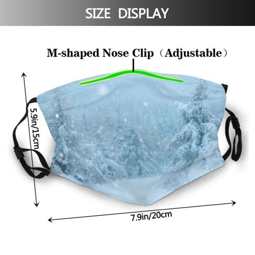 yanfind Frost Road Traffic Issues Snowfield Tire Woodland Frozen Wilderness Forward Province Curve Dust Washable Reusable Filter and Reusable Mouth Warm Windproof Cotton Face
