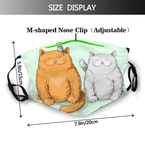 yanfind Mouser Smile Fur Young Cat Kitty Pleasure Nose Grey Serenity Mice Fauna Dust Washable Reusable Filter and Reusable Mouth Warm Windproof Cotton Face