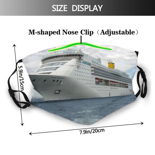 yanfind Vehicle Ship Cruiseferry Cruise Motor Big Ship Ocean Cruiser Anchor Naval Liner Dust Washable Reusable Filter and Reusable Mouth Warm Windproof Cotton Face