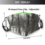yanfind Europe Frost Alps Wood Landscape Autumn Asturias Tranquility Tree Snow Branch Forest Dust Washable Reusable Filter and Reusable Mouth Warm Windproof Cotton Face