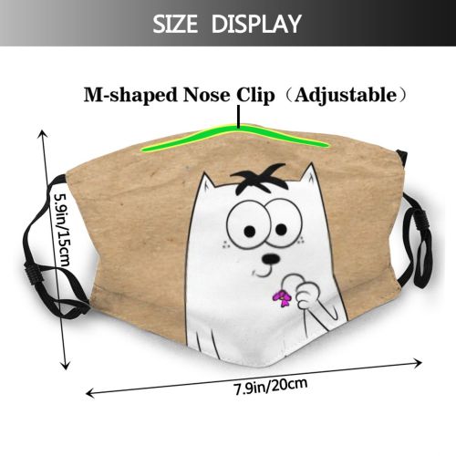 yanfind Crazy Canvas Brush Romance Kind Comics Artwork Cat Cute Magazine Sketchbook Emotions Dust Washable Reusable Filter and Reusable Mouth Warm Windproof Cotton Face