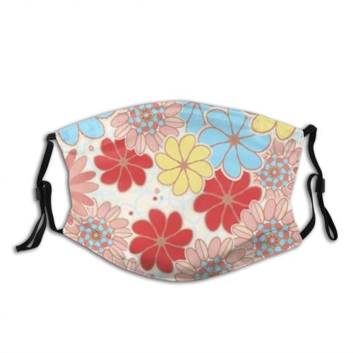 yanfind Garden Fashion Cute Powder Seamless Colorful Trendy Wedding Pastel Flowers Elegance Vintage Dust Washable Reusable Filter and Reusable Mouth Warm Windproof Cotton Face