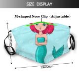 yanfind Isolated Bracelet Young Clipart Teenager Cute Mermaid Fantasy Big Kid Summer Starfish Dust Washable Reusable Filter and Reusable Mouth Warm Windproof Cotton Face