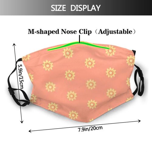 yanfind Abstract Decor Fashion Cute Seamless Summer Vintage Ornament Blossom Design Beautiful Art Dust Washable Reusable Filter and Reusable Mouth Warm Windproof Cotton Face