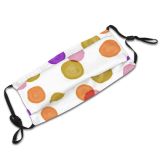 yanfind Abstract Brush Polka Stain Cute Dot Seamless Colorful Pastel Vintage Design Beautiful Dust Washable Reusable Filter and Reusable Mouth Warm Windproof Cotton Face