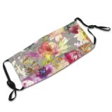 yanfind  Spring Fashion Flower Vintage Garden Flora Drawn Romantic Delicate Watercolor Casual Dust Washable Reusable Filter and Reusable Mouth Warm Windproof Cotton Face
