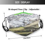 yanfind Frost Agriculture Sheep Scene Snow Yorkshire Stone UK Agricultural Fog Non Park Dust Washable Reusable Filter and Reusable Mouth Warm Windproof Cotton Face