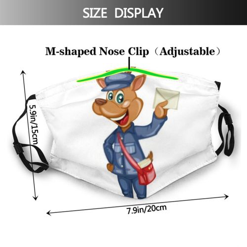 yanfind Isolated Mail Uniform Christmas Comic Cute Job Mascot Bag Box Carrier Wildlife Dust Washable Reusable Filter and Reusable Mouth Warm Windproof Cotton Face