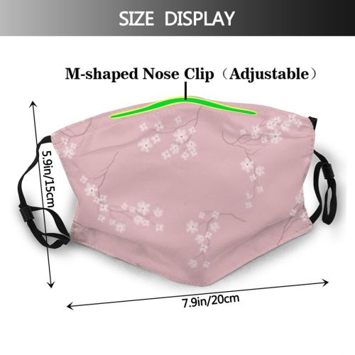 yanfind  Spring Fashion Flower Vintage Bud Lines Plant Retro Tile Branch Decorative Dust Washable Reusable Filter and Reusable Mouth Warm Windproof Cotton Face