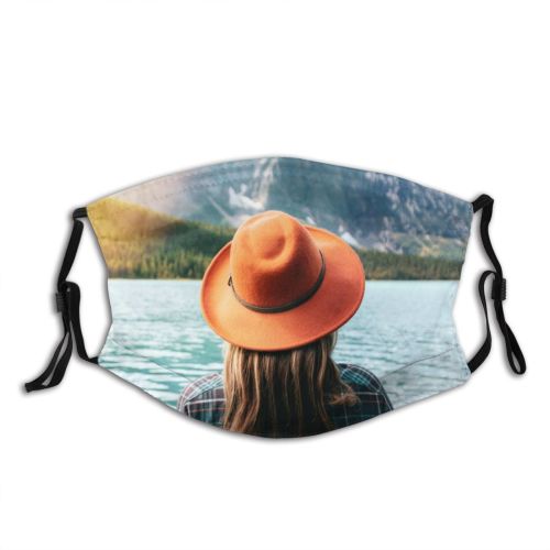 yanfind Idyllic Lake Vacation Park Wandering Relaxation Leisure Recreation Mountain Explore Enviroment Fedora Dust Washable Reusable Filter and Reusable Mouth Warm Windproof Cotton Face