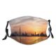yanfind Khalifa Skyscrapers Hour Silhouette Urban Golden Sunset Backlit Dubai Downtown Cityscape Dusk Dust Washable Reusable Filter and Reusable Mouth Warm Windproof Cotton Face
