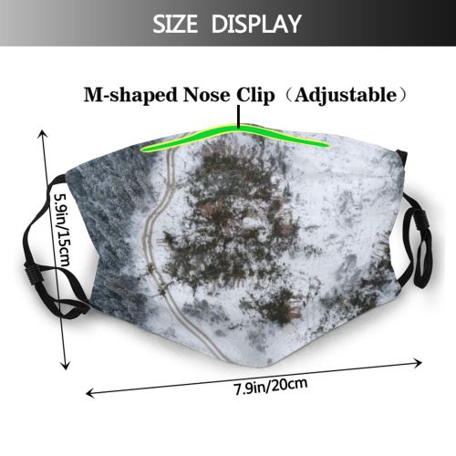 yanfind Drone Social Aerial Environmental Deforestation Damaged Tranquility Tree Snow Forest Sweden Road Dust Washable Reusable Filter and Reusable Mouth Warm Windproof Cotton Face