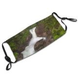 yanfind Canyon Fall Flow Poland Beautiful River Morskie National Forest Hiking Travel Waterfall Dust Washable Reusable Filter and Reusable Mouth Warm Windproof Cotton Face