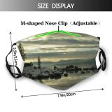 yanfind Cloud Lake Landscape Scenery Sky Tree Reflection Morning Natural Atmospheric Evening Snow Dust Washable Reusable Filter and Reusable Mouth Warm Windproof Cotton Face
