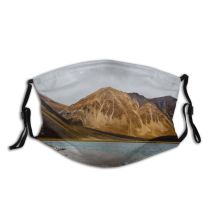 yanfind Lake Daylight Mountain Clouds Daytime Peaks High Mountains Peak Dark Outdoors Sky Dust Washable Reusable Filter and Reusable Mouth Warm Windproof Cotton Face