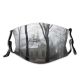 yanfind Mist Abandoned Natural Atmospheric Autumn Cemetery Church Sadness History Fog Landscape Haze Dust Washable Reusable Filter and Reusable Mouth Warm Windproof Cotton Face