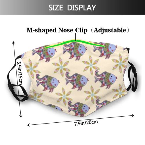 yanfind Comic Cute Dot Modish Fancy Saucy Seamless Colorful Strip Stylish Trendy Nifty Dust Washable Reusable Filter and Reusable Mouth Warm Windproof Cotton Face