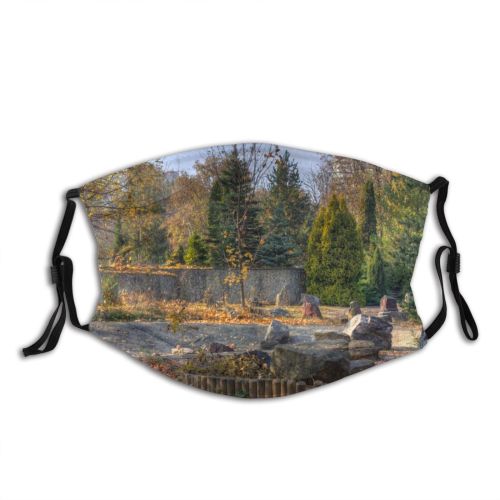yanfind Landscape Leaf Trees Fall Tree Bushes Forest Natural Autumn Rock Autumn Plants Dust Washable Reusable Filter and Reusable Mouth Warm Windproof Cotton Face