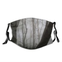 yanfind Horror Croatia Tree Fog Forest Fog Old Fear Growth Fright Mist Biome Dust Washable Reusable Filter and Reusable Mouth Warm Windproof Cotton Face