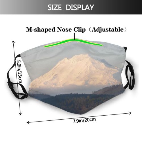 yanfind Ridge Winter Highland Atmospheric Mountain Sky December Afternoon Hill Mountain Landforms Mountainous Dust Washable Reusable Filter and Reusable Mouth Warm Windproof Cotton Face