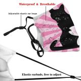 yanfind Abstract Isolated Asian Cat Cute Tender Silhouette Motive Calm Simple Ornament Blossom Dust Washable Reusable Filter and Reusable Mouth Warm Windproof Cotton Face