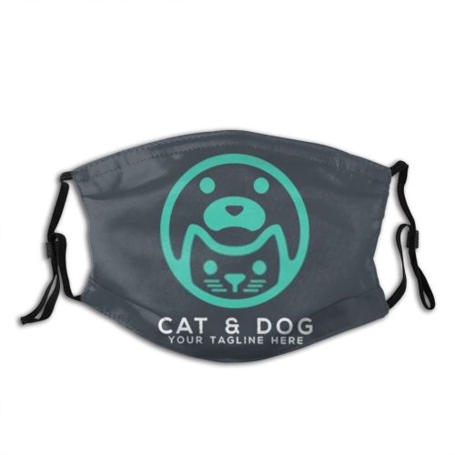 yanfind Abstract Company Isolated Brand Emblem Cat Kitty Cute Simple Design Face Pet Dust Washable Reusable Filter and Reusable Mouth Warm Windproof Cotton Face