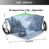yanfind Ice Transport Frost Snowdrift Shot Landscape Wheel Trip Door Frozen Wide Winding Dust Washable Reusable Filter and Reusable Mouth Warm Windproof Cotton Face