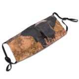 yanfind Kruger Park Dry Wild Safari Trunk Grass Bush Endangered Outdoors Trees Elephant Dust Washable Reusable Filter and Reusable Mouth Warm Windproof Cotton Face