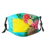 yanfind Blossom Flower Fashion Date Romantic Party Hawaiian Tropical Blank Above Celebration Design Dust Washable Reusable Filter and Reusable Mouth Warm Windproof Cotton Face
