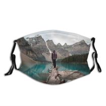 yanfind Lake Park Daylight Sunset Hike Dawn Recreation Explore Traveler Rock River Scenery Dust Washable Reusable Filter and Reusable Mouth Warm Windproof Cotton Face
