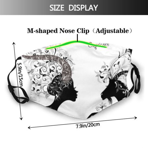 yanfind Abstract Calligraphy Isolated Decor Cute Fantasy Zodiac Year Lady Ornament Culture Female Dust Washable Reusable Filter and Reusable Mouth Warm Windproof Cotton Face