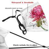 yanfind Blossom Spring Flower Vintage Romantic Plant Watercolor Branch Decorative Design Beautiful Art Dust Washable Reusable Filter and Reusable Mouth Warm Windproof Cotton Face